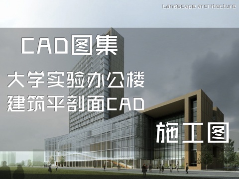 大学实验办公楼建筑平剖面CAD施工图cad施工图