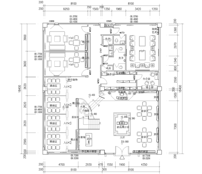 900平茶楼 茶馆   最新平面施工图合集cad施工图