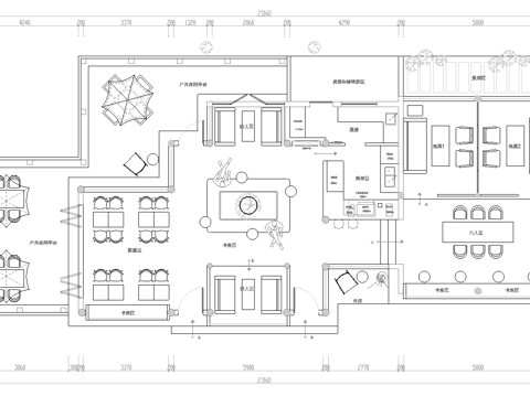 900平茶楼 茶馆  最新全套施工图合集cad施工图