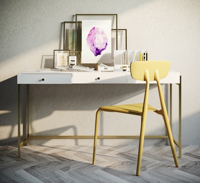  现代梳妆台摆件组合3d模型 