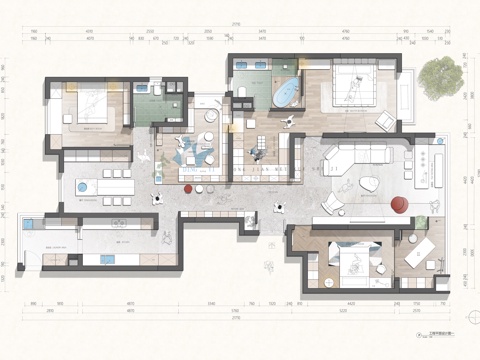 200平cad+psd+psd施工图cad施工图