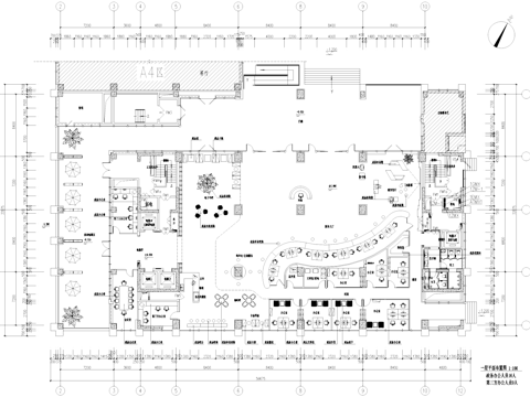 政务服务大厅办公室室内工装平面图CAD施工图cad施工图