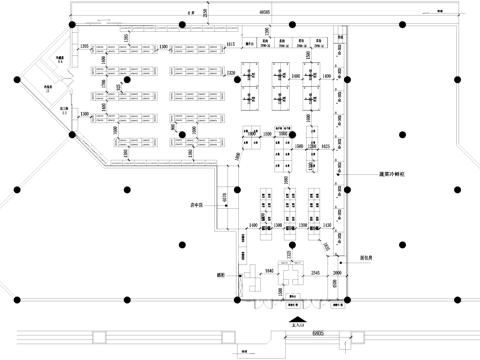 超市室内工装平面图cad施工图