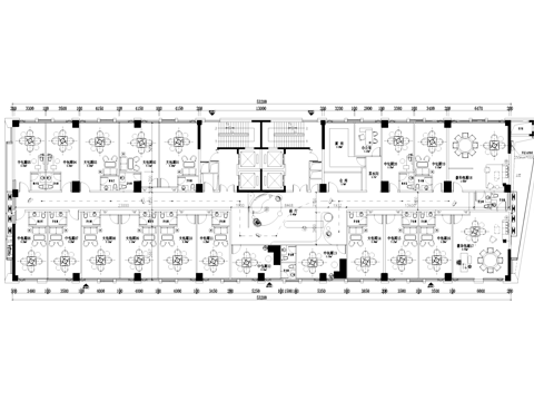 棋牌室麻将房包厢室内工装平面图CAD施工图cad施工图