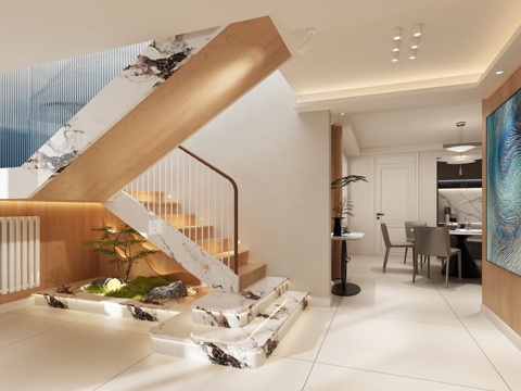  复式玄关3d模型 