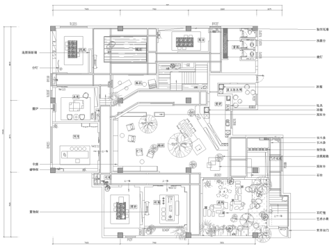 1100平茶楼 茶馆  最新全套施工图合集cad施工图