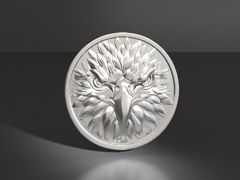  老鹰胸针3d模型 