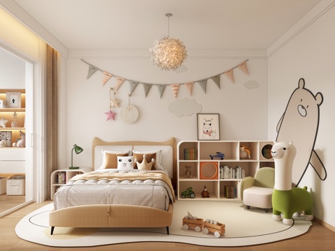  通用儿童房3d模型 