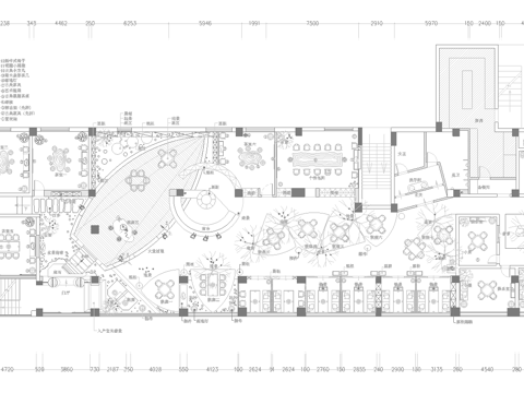  茶楼 茶馆  最新全套施工图合集cad施工图 