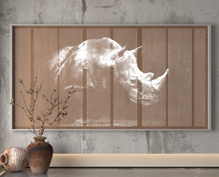  现代挂画3d模型 