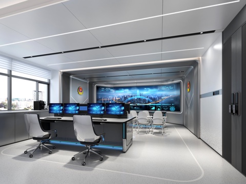  警务指挥中心3d模型 