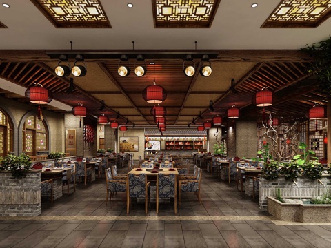  陕北羊肉馆模型3d模型 