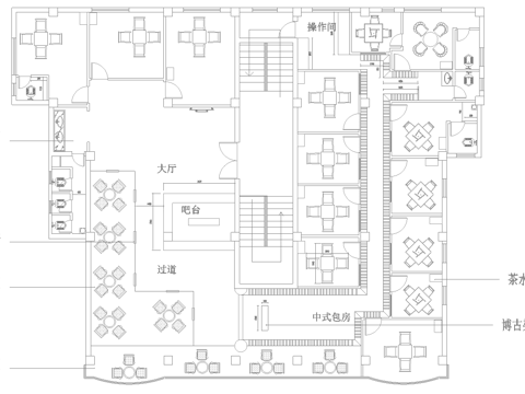 茶楼 茶馆  最新全套施工图合集cad施工图