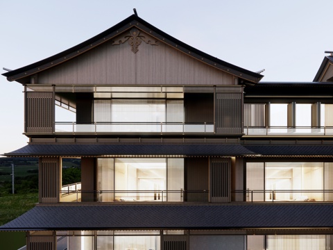 宋风别墅 宋式别墅su模型