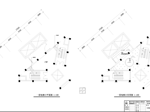 电梯口室内工装CAD施工图cad施工图