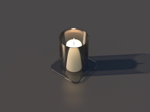  蜡烛 燃烧的蜡烛3d模型 