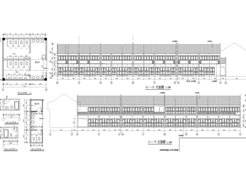 商铺酒店客房仿古建筑CAD施工图cad施工图
