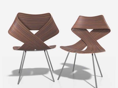  现代休闲椅组合3d模型 