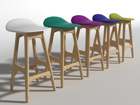  吧椅单人椅时尚椅3d模型 