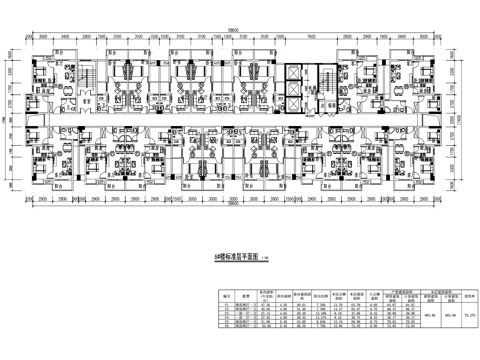 23层住宅楼平面剖面CAD施工图cad施工图