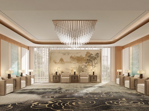  贵宾室接待室3d模型 