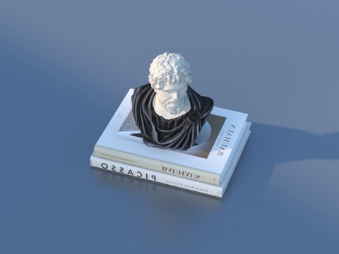  雕塑 人物雕塑 摆件书籍3d模型 