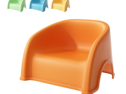  儿童椅 靠背椅 学习椅 小凳子 宝宝椅 洗澡凳 防滑板凳3d模型 