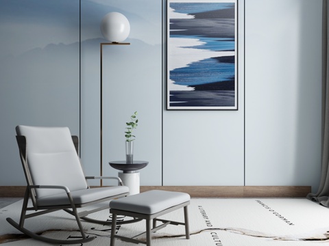  北欧沙发茶几组合3d模型 