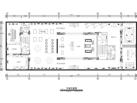 茶叶茶艺馆店平面方案cad施工图
