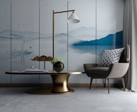  现代沙发茶几组合3d模型 