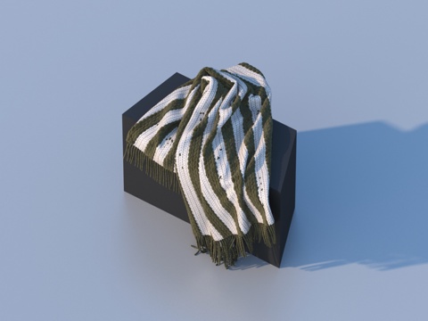  毛毯 布艺毛毯 毯子3d模型 