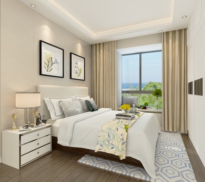  现代 温馨 主人房 女孩房 男孩房3d模型 