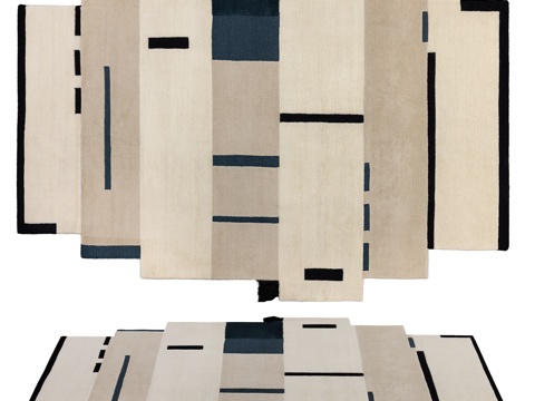  现代异形地毯3d模型 