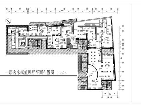 客家摇篮展厅平面图cadcad施工图