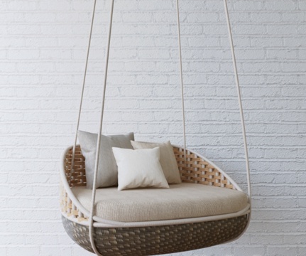  新中式户外吊椅3d模型 