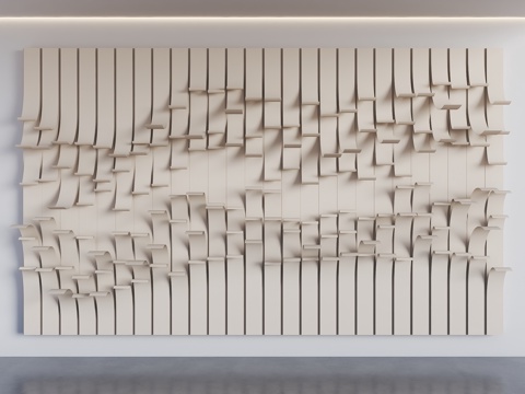  墙面装饰 立体墙饰 墙面挂件 墙面挂件 卷曲挂件 随机卷曲3d模型 