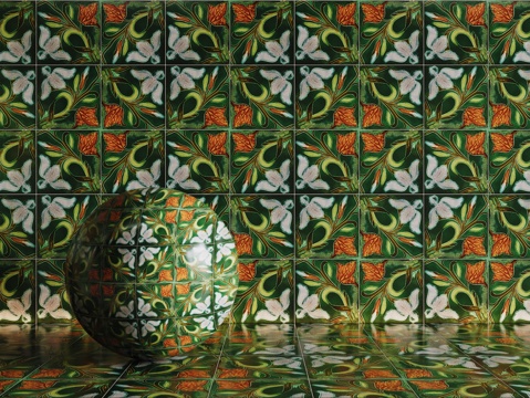  法式拼花瓷砖 厨房瓷砖 洗手间瓷砖 地砖 墙砖 花砖3d模型 