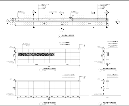 新中式雕花特色景墙CAD施工详图cad施工图