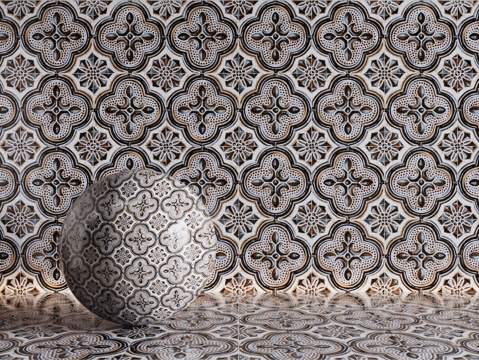 法式拼花瓷砖 厨房瓷砖 洗手间瓷砖 地砖 墙砖 花砖su模型