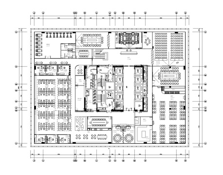1200平办公室 最新平面施工图cad施工图