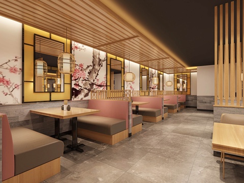  日式餐馆 寿司店3d模型 