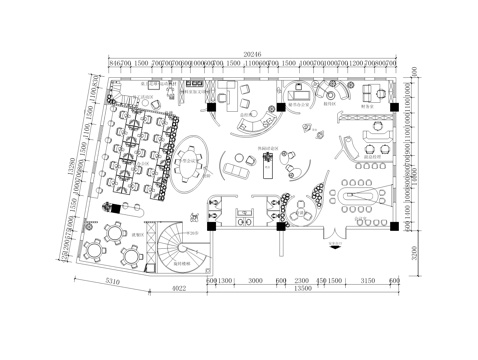 公司办公室 最新办公室施工图cad施工图