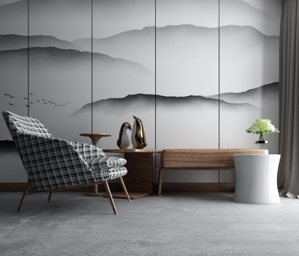  新中式茶几沙发组合3d模型 