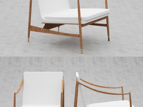  现代简约休闲椅3d模型 