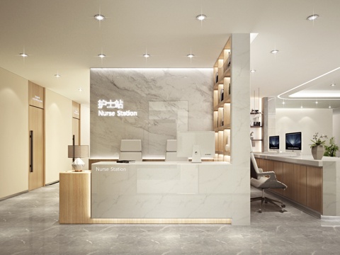 轻奢美容整形医院施工图+效果图cad施工图