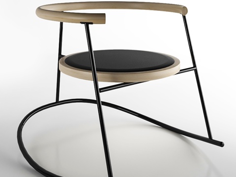  现代休闲摇椅3d模型 