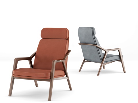  现代休闲椅组合3d模型 