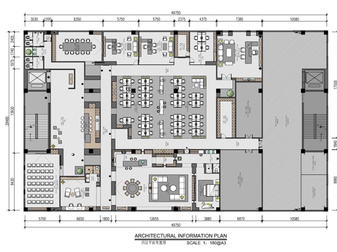 1500平办公室 最新全套办公室施工图cad施工图