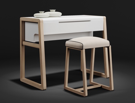  北欧梳妆台组合3d模型 