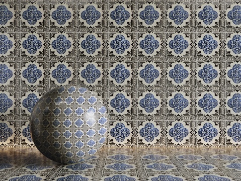 法式拼花瓷砖 厨房瓷砖 洗手间瓷砖 地砖 墙砖 花砖su模型